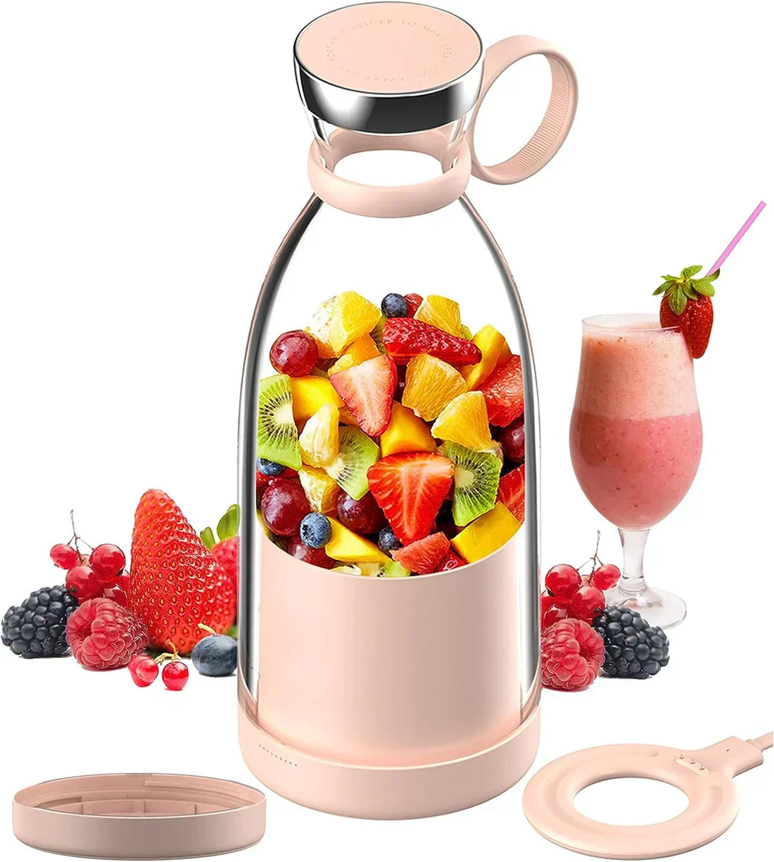 🍹 Portable Juicer Bottle – Personal Blender 350ml | USB Rechargeable | One-Button Use