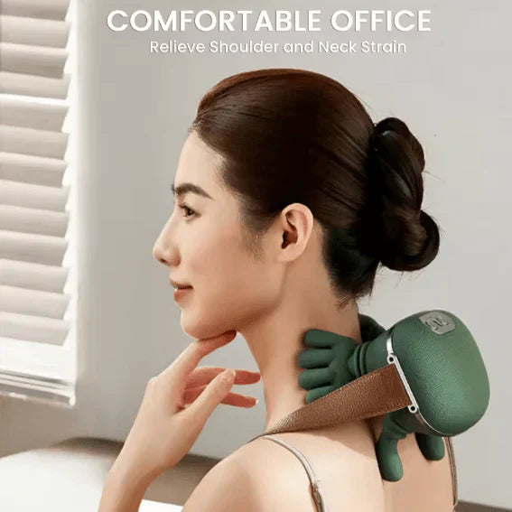 💆♀️ Smart Dual-Palm Shoulder & Neck Massager – Deep Kneading Relief | Lightweight & Portable