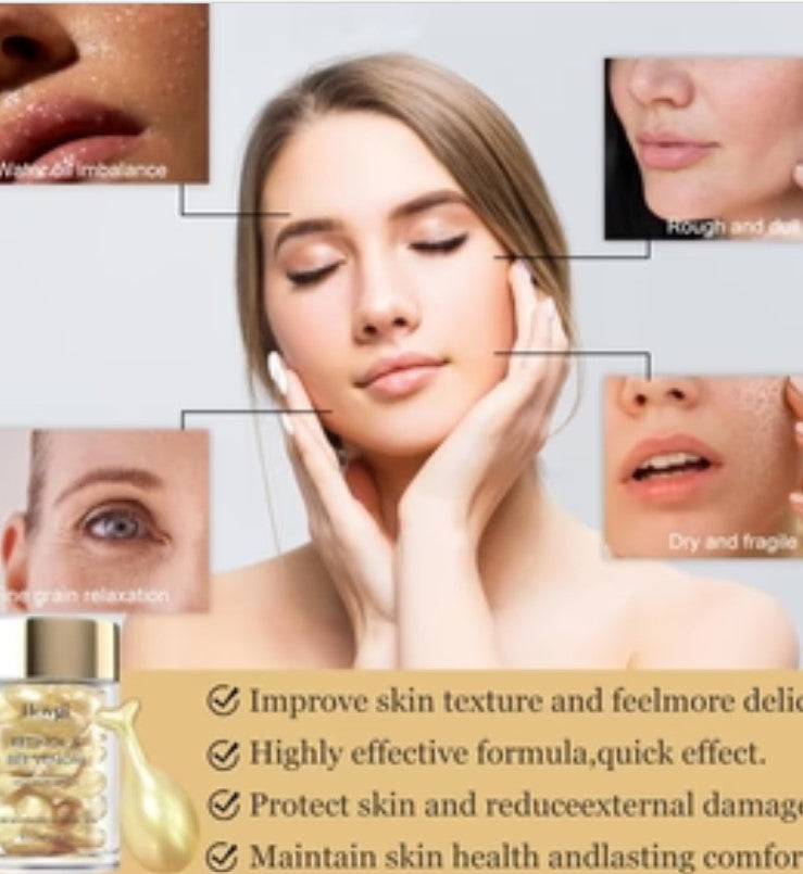 Hoygi Retinol & Bee Venom Night Serum Capsules – Anti-Aging Face Serum 💛 Smooth Fine Lines | Firm & Revitalize Skin | 30 Capsules